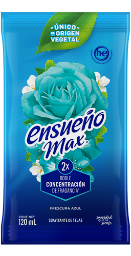 Suavizante de telas Ensueño Max Frescura Azul 120mL