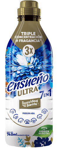 Suavizante de ropa Ensueño Ultra 1 en 7 Frescura Azul 740ml