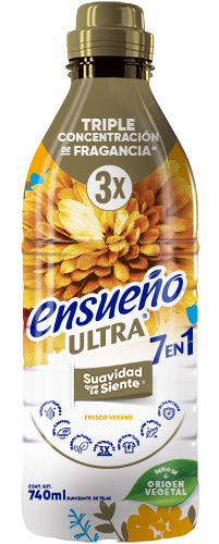 Suavizante de ropa Ensueño Ultra 1 en 7 Fresco Verano 740mL