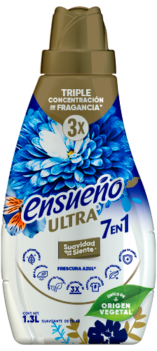 Suavizante de telas Ensueño Ultra 7 en 1 Frescura Azul 1.3L