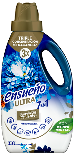 Suavizante de telas Ensueño Ultra 7 en 1 Frescura Azul 2.6L